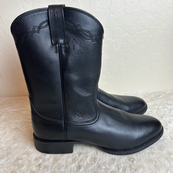 Ariat Other - Ariat Black Leather Boots Heritage Roper Style 35501 Sz Men’s 11.5 D Cowboy NEW
